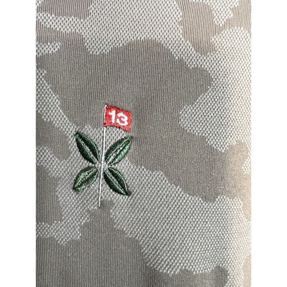 Peter Millar Performance Polo Gray Camo Shirt Logo Mens XL - Picture 4 of 6